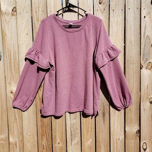 Old Navy ruffled sleeve women's sweatshirt - XL
